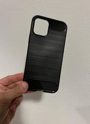 Черный силиконовый чехол iphone 12