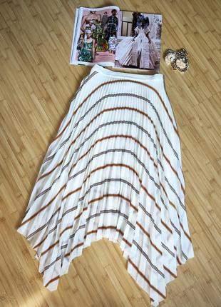 H&amp;m💔 отличная плиссированная юбка с асимметричным низом eur 42