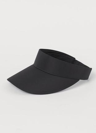 H&m черный визор кепка без верха головной убор козырек1 фото