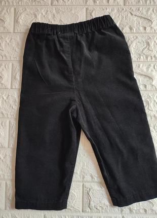 Черные вельветовые штаны, брюки для малышей 2-3 года4 фото