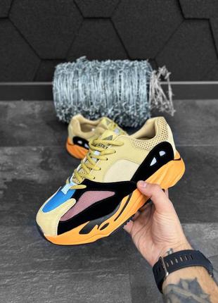 Мужские кроссовки в стиле yeezy boost 700 yellow orange