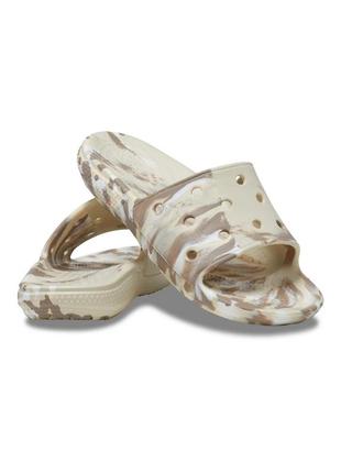 Жіночі шльопанці crocs marbled slide