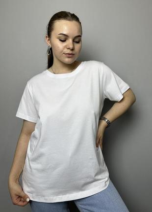 Футболка жіноча базова біла modna kazka mksh2432-1