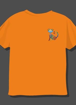 Футболка женская классическая, тм stedman, принт "кошка гламурка" (на груди - малый, на спине - большой), х/б