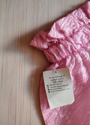Шорти. шорти на резинці. в стилі barbie. xs-s. рожеві шорти. tutti.3 фото