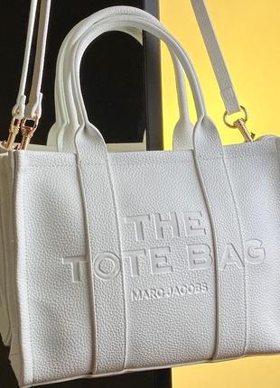 Белая женская сумка marc jacobs medium tote bag