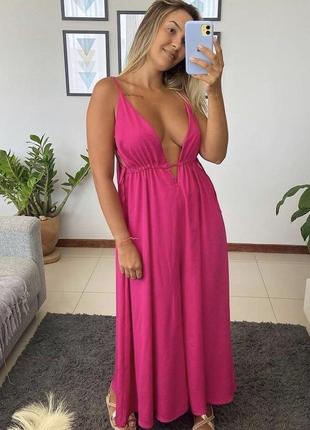 Яскрава пляжна довга сукня від shein xl/l/xxl