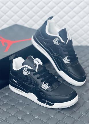 Кроссовки мужские женские nike air retro jordan 4 кроссовки найк джордан 4 черные