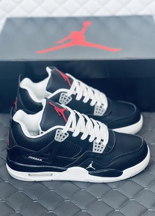 Nike air retro jordan 4 кросівки чоловічі жіночі унісекс кросовки найк джордан 4 чорні