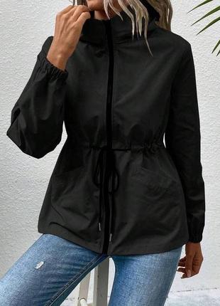 Ветровка женская осень с капюшоном лёгкая куртка 42 44 46 48 50 523 фото