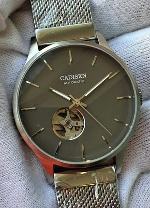 Чоловічий годинник часы cadisen automatic open heart 41mm sapphire новий