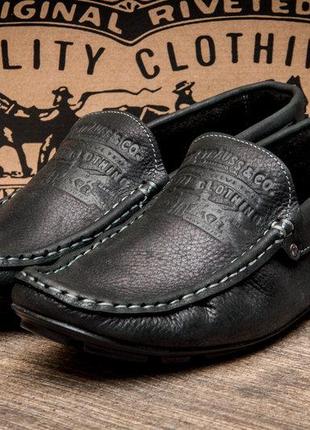 Кожаные мужские мокасины levis islands