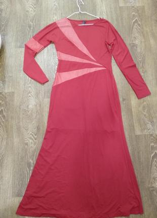 Продам длинное красное платье bonprix rainbow