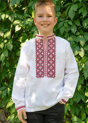 Качественная и красивая вышиванка размер 92-164см для мальчика, подростка/вышитая рубашка, вышиванка первого сентября, первый звонок