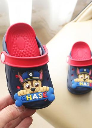 Дитячі сабо paw patrol, крокси щенячий патруль, дитячі шльопанці, сандалі, тапки