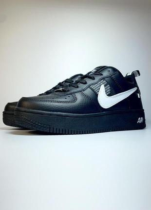 Кроссовки nike air force кожаные, кроссовки найк аир форс осенние черные, найк эир форс