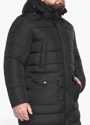 Чёрная удлиненная мужская классическая куртка braggart, оригинал6 фото