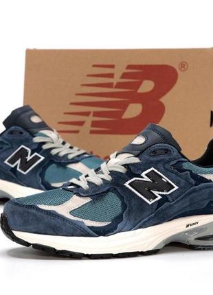 Мужские кроссовки new balance 2002r blue white 43