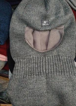 Кофейный шлем на флисе