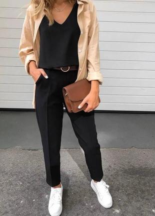 Женские укороченные брюки со стрелками