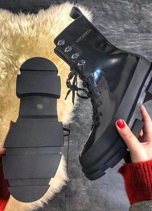 Ботинки женские осенние💖both women shoes black💖высокие кожаные чёрные весенние сапоги3 фото