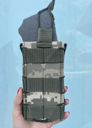 Подсумок под магазин ак з пластиковыми вкладками (олива)