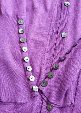 Кардиган цвета фуксии,удлиненная кофта,свитер от marks&spencer/кашемир9 фото
