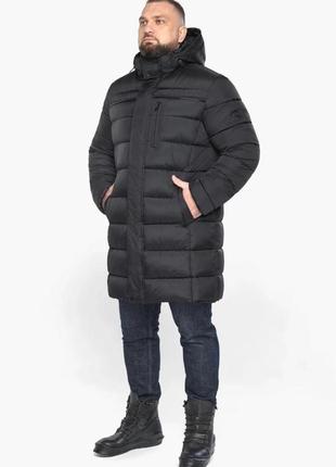Удлиненный мужской черный теплый пуховик до -30 градусов braggart  dress code2 фото