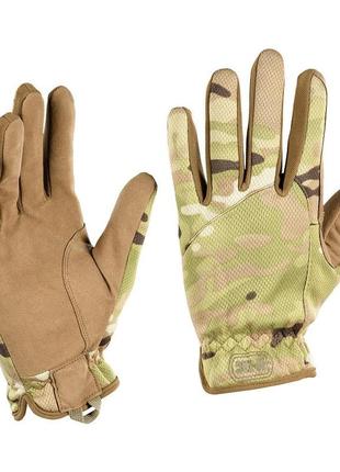 Тактичні рукавички  військові m-tac scout tactical mk.2 multicam рукавиці захисні закриті пальці зимові мультикам