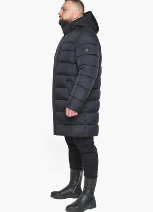 Мужская зимняя удлиненная стеганая куртка с капюшоном  braggart "dress code"4 фото