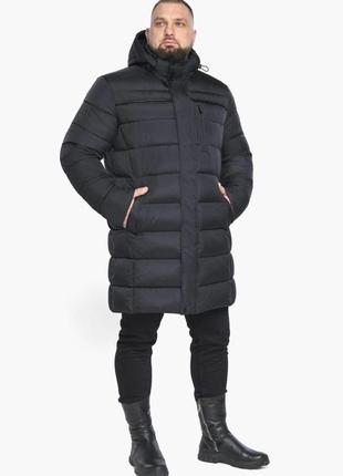 Мужская зимняя удлиненная стеганая куртка с капюшоном  braggart "dress code"6 фото