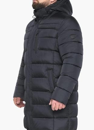 Мужская зимняя удлиненная стеганая куртка с капюшоном  braggart "dress code"9 фото
