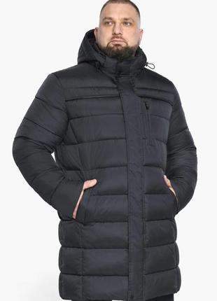 Мужская зимняя удлиненная стеганая куртка с капюшоном  braggart "dress code"2 фото