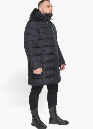 Мужская зимняя удлиненная стеганая куртка с капюшоном  braggart "dress code"7 фото