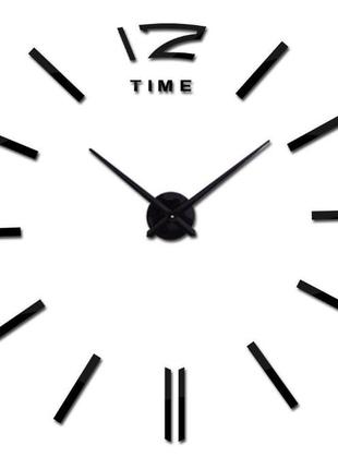 Настінний годинник 3d-годинник наклейка "зроби сам" xz1.27 класичний чорний