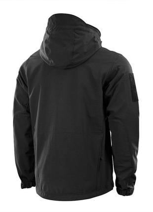 M-tac куртка soft shell black чоловіча, тактична куртка soft shell,  військова куртка демісезонна чорна3 фото