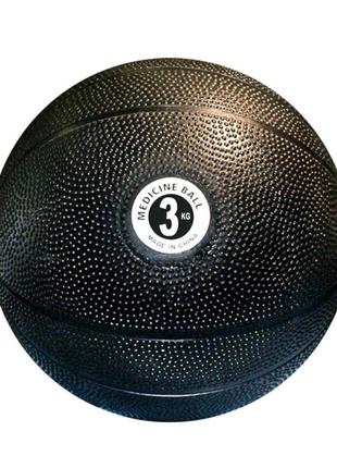 Медбол rollerua medicine ball 3 кг чорний