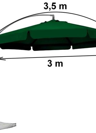 Большой зеленый зонтик для пикника dp-hg3004 фото