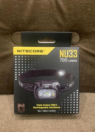 Налобний ліхтар nitecore nu33