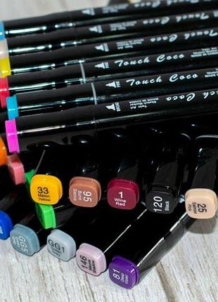 Набор скетч маркеров touch coco (120 шт.) в чёрноё сумке