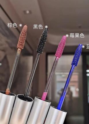 Рожева туш для вій вологостійка, подовжуюча hanru bling big eyes long mascara 8г5 фото