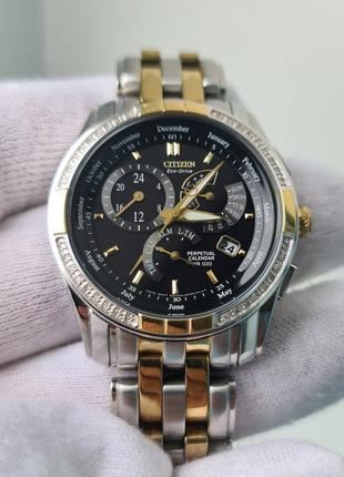 Річник годинник citizen eco-drive perpetual calendar 36 diamond bl8044-59e 100m 39mm