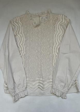 Шкільна блуза, мереживна святкова zara на 11/13 років4 фото