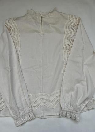 Шкільна блуза, мереживна святкова zara на 11/13 років7 фото
