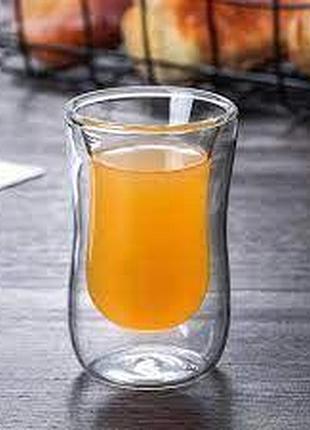 Набор стаканов с двойными стенками 80мл 2шт