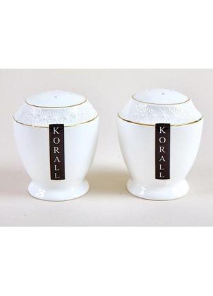 Набор для специй 2пр фарфор белый s681607-a снежная королева