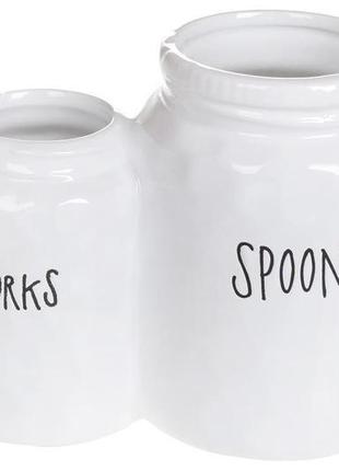 Підставка для кухонного приладдя bonadi bianco (979-347) 16,5*10*13см (979-347)