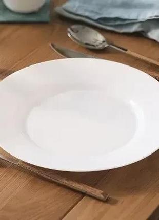 Тарілка 19см luminarc diwali light turquoise біла l4120 (l4120)