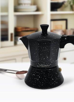 Кавоварка гейзерна 600мл maestro чорна mr-1667-9 (mr-1667-9)