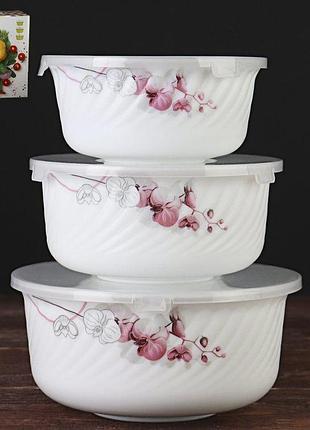 Набір салатників 3пр орхідея 01 s (01 s)